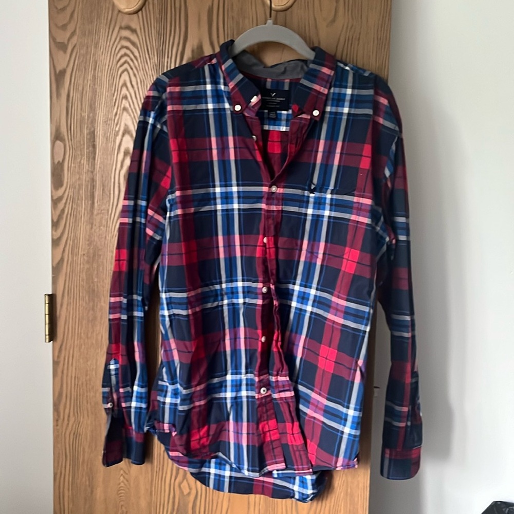 Red and Blue American Eagle Flannel